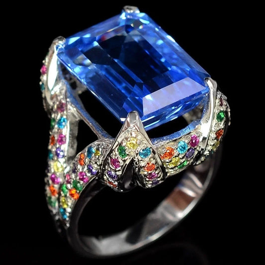 Sapphire Enchantment Bridal Ring Set